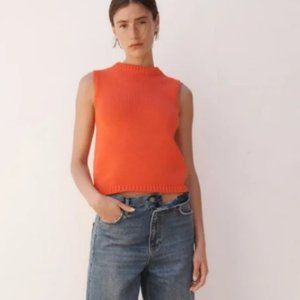 CHUNKY KNIT TOP  ORANGE